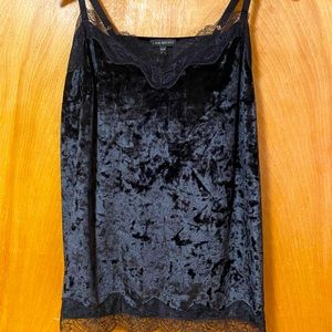 Lane Bryant velvet camisole with lace trim detail. Size 18/20.